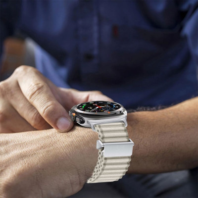 Λουράκι Samsung Galaxy Watch Ultra 2025 / 2024 47mm - Tech-Protect Weave Pro - Crayon White (5906302376360)