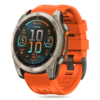 Λουράκι Garmin Fenix 5/6/6 Pro/7/8/E (47mm) - Tech-Protect Silicone Σιλικόνης - Orange (5906302377190)
