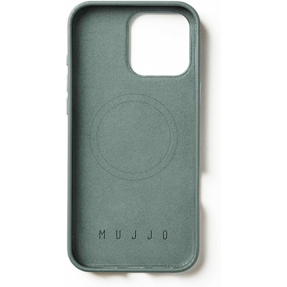 Θήκη Apple iPhone 16 Pro Max - MUJJO Full Leather Case Δερμάτινη με MagSafe - Green Smoke (MUJJO-CL-055-GS)