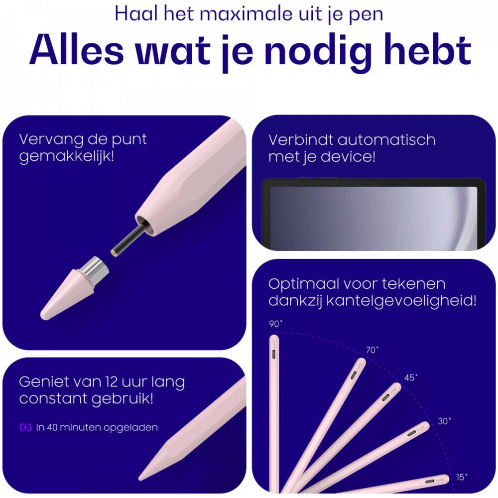 Γραφίδα Buddi Flow Universal Active Stylus Pen Μαγνητική Ψηφιακή Αφής για Smartphone / Tablet 5 Έτη Εγγύηση - Pink (8719246459573)