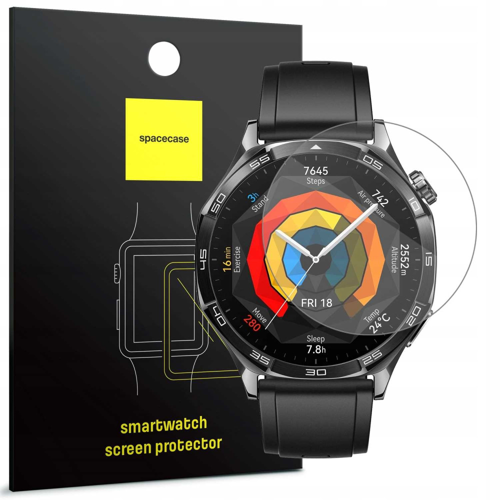 Αντιχαρακτικό Γυαλί Προστασίας Huawei Watch GT 5 46mm Spacecase Smartwatch Tempered Glass 2.5D Οθόνης - Clear (5905719113063)