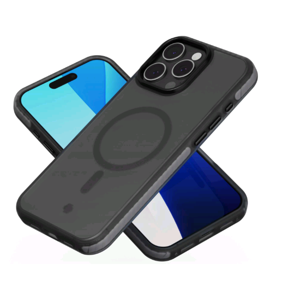 Θήκη iPhone 16 Pro Max Spacecase Hybrid Fusion Mag Ημιδιάφανη Σκληρή με MagSafe - Black (5905719112479)