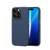 Θήκη iPhone 16 Pro Spacecase Classy Mag Σκληρή από Οικολογικό Δέρμα με MagSafe - Dark Blue (5905719112110)