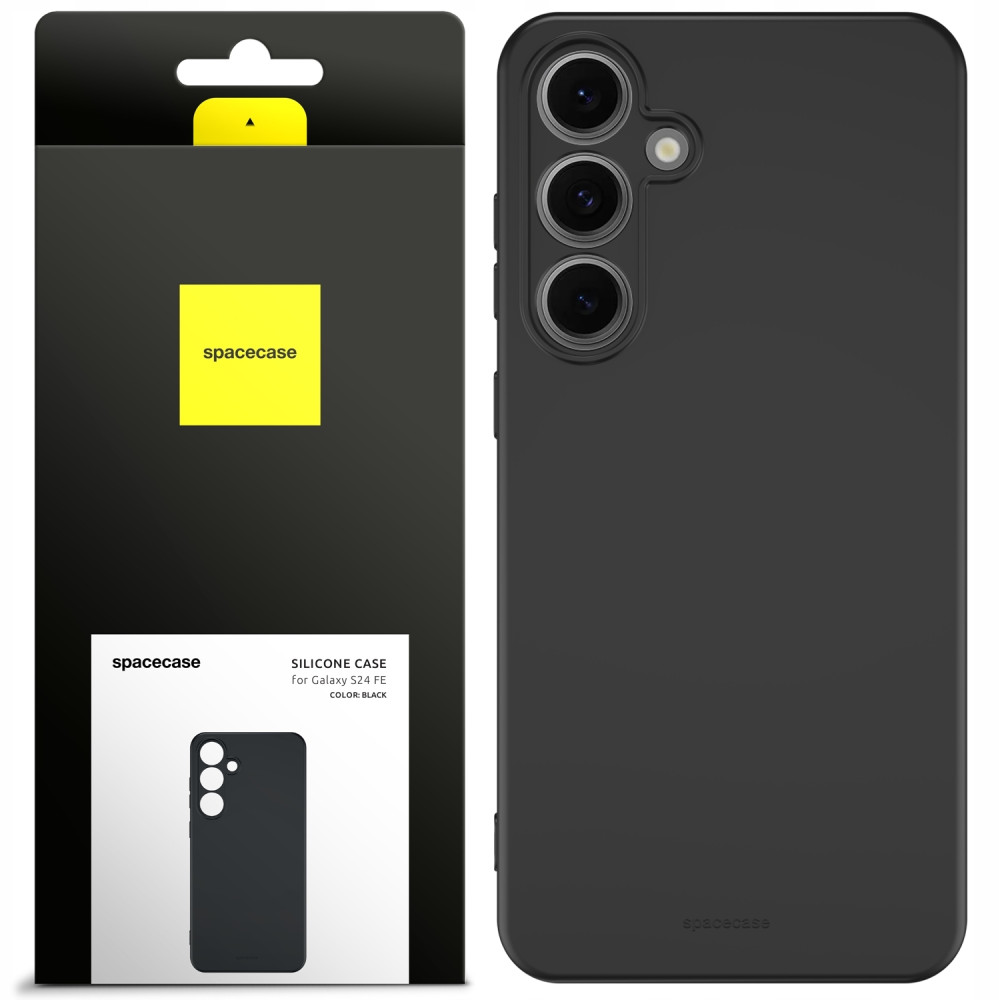 Θήκη Samsung Galaxy S24 FE Spacecase Silicone Case Σιλικόνης - Black (5905719112882)