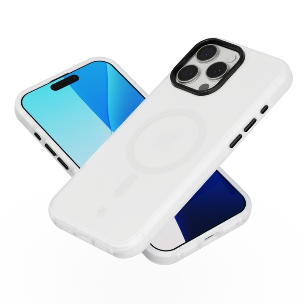 Θήκη iPhone 16 Pro Max Spacecase Hybrid Fusion Mag Ημιδιάφανη Σκληρή με MagSafe - Frost Clear (5905719112486)