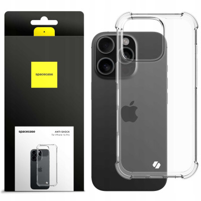Θήκη iPhone 16 Pro Spacecase Anti-Shock Διάφανη Σιλικόνης 1mm - Clear (5905719111731)