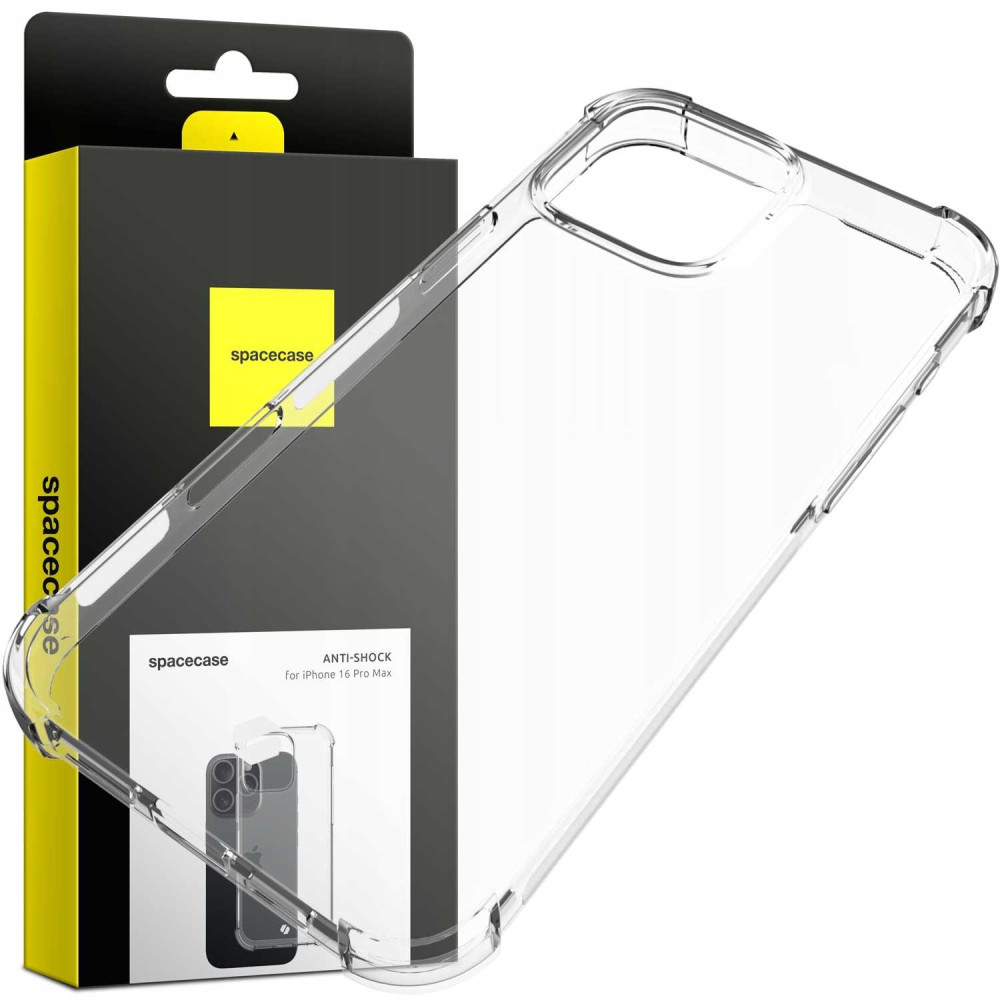 Θήκη iPhone 16 Pro Max Spacecase Anti-Shock Διάφανη Σιλικόνης 1mm - Clear (5905719111748)