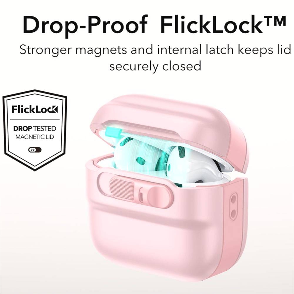Θήκη AirPods 4th Gen ESR Pulse FlickLock Case HaloLock με MagSafe & Λουράκι Χειρός - Pink (4894240229040)