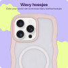 Θήκη iPhone 16 Pro Max HappyCase Wavy Διάφανη Σκληρή με MagSafe & TPU Bumper - Pink (8719246462139)