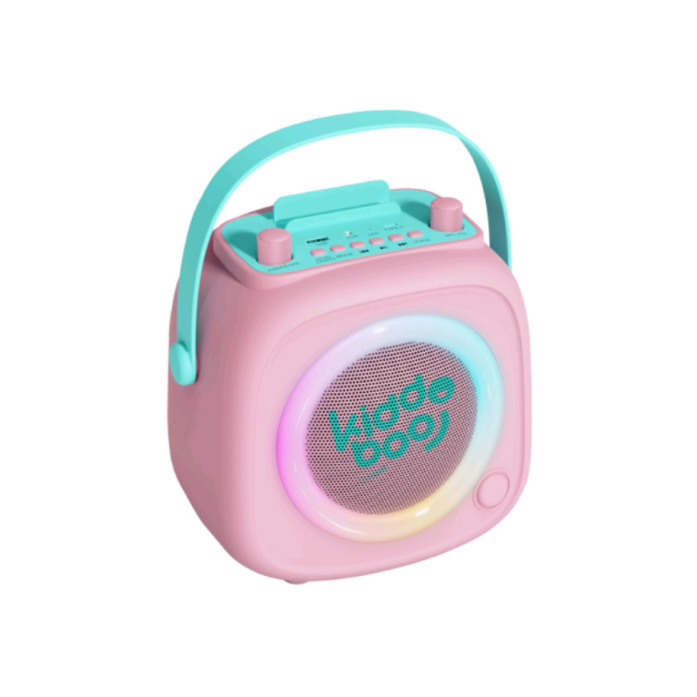 Ασύρματο Ηχείο Bluetooth Kiddoboo KidsVoice BT Speaker & Mic για Karaoke με Μικρόφωνο / Βάση Στήριξης Smartphone & RGB Φωτισμό - Pink (KB23028PNK)