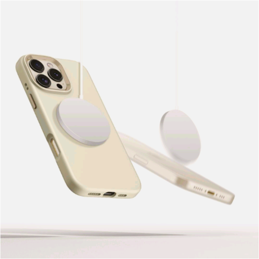 Θήκη iPhone 16 Pro Max Tech-Protect Silicone Pure MagSafe Σιλικόνης με MagSafe - Cosmic Latte (5906302372638)