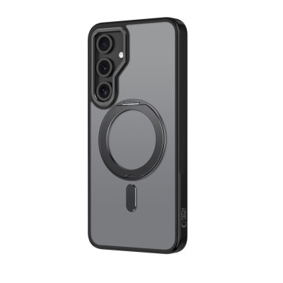Θήκη Samsung Galaxy S24 FE Tech-Protect MagRing Σκληρή Ημιδιάφανη με MagSafe & KickStand - Matte Black (5906302371624)