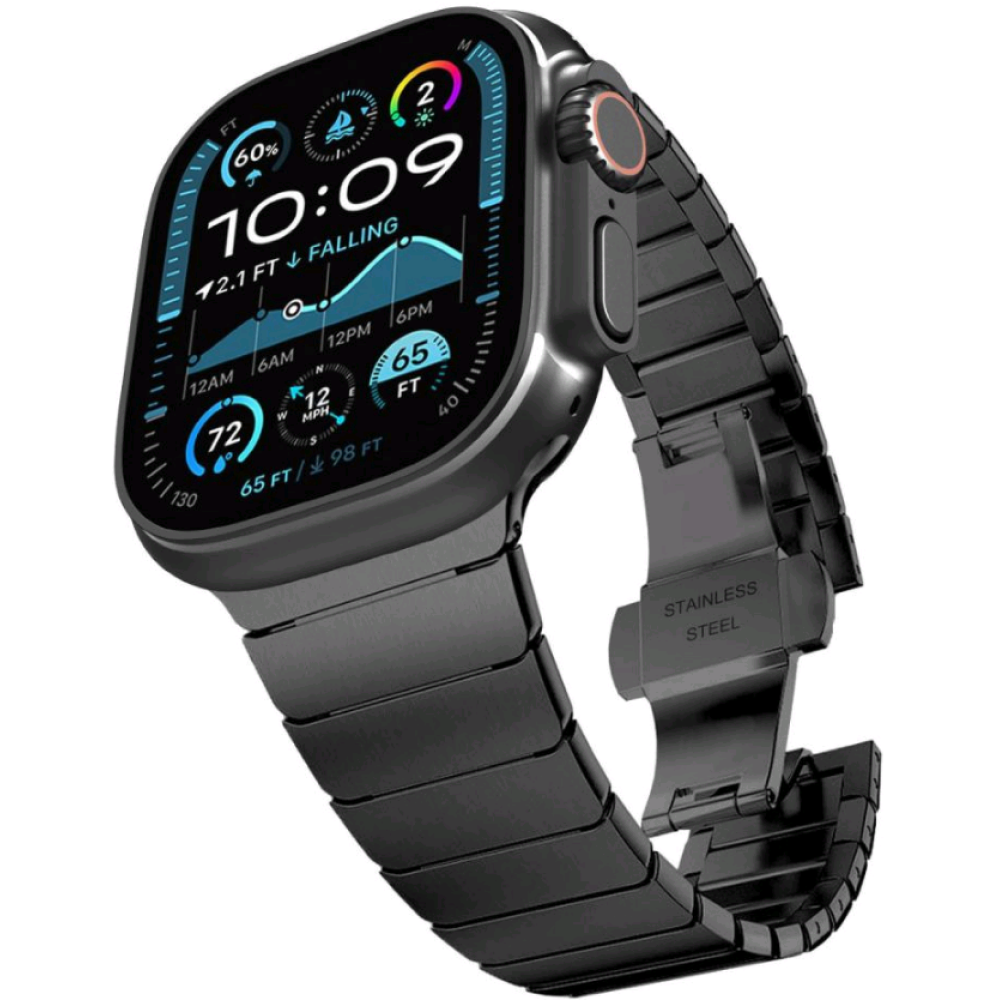 Λουράκι Apple Watch Ultra/SE/11/10/9/8/7/6/5/4 (49/46/45/44mm) Tech-Protect Linkband από Ανοξείδωτο Ατσάλι - Black (5906302370931)