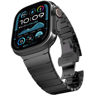 Λουράκι Apple Watch Ultra/SE/11/10/9/8/7/6/5/4 (49/46/45/44mm) Tech-Protect Linkband από Ανοξείδωτο Ατσάλι - Black (5906302370931)