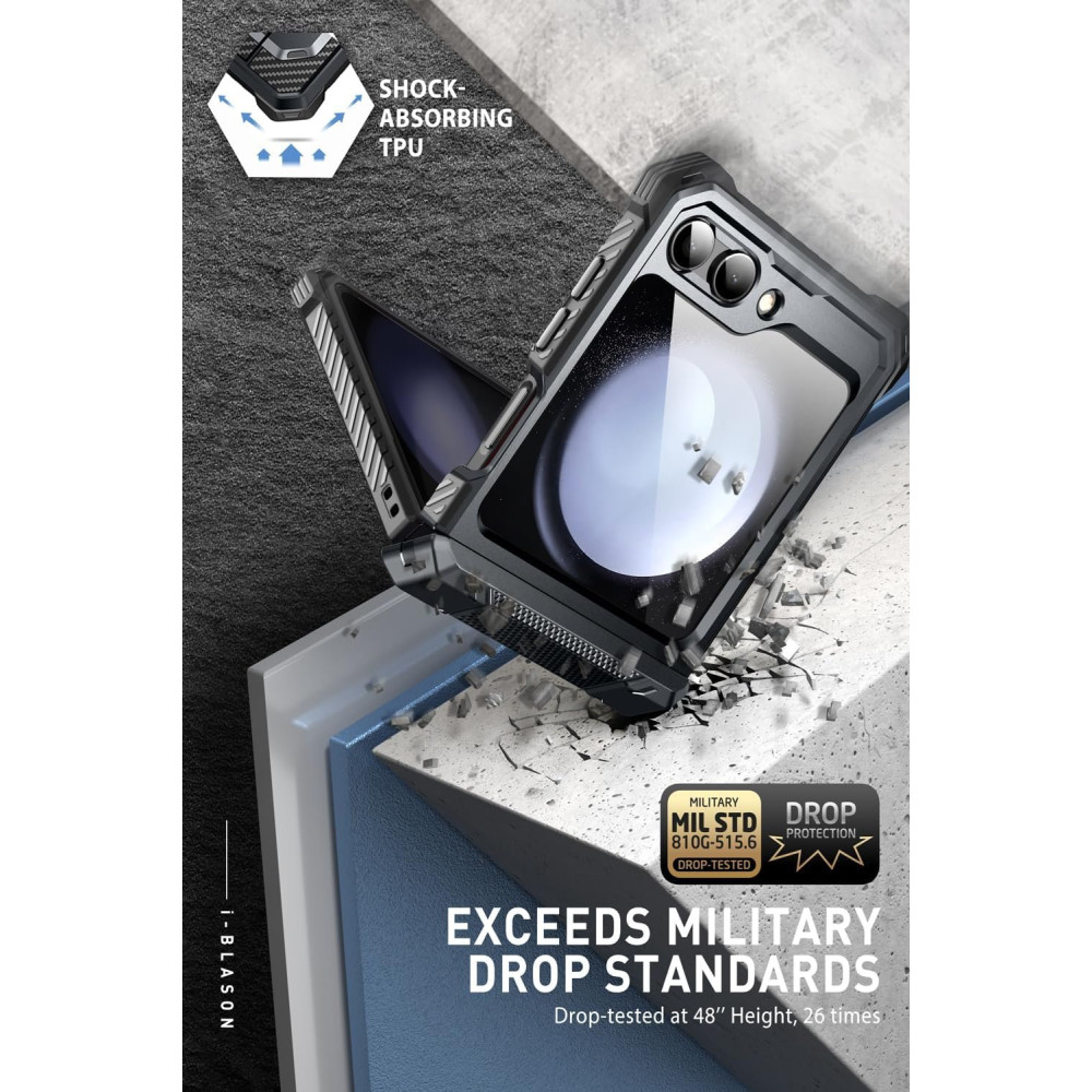 Θήκη Samsung Galaxy Z Flip5 Supcase i-Blason Armorbox Ανθεκτική με Κλιπ Ζώνης & Kickstand - Black (843439124042)