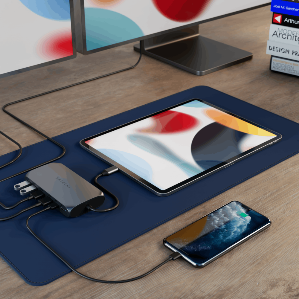 Αντάπτορας Satechi USB-C Multimedia M1 Type-C (male) σε 1 x Type-C 85W / 1 x Type-C 5Gbps / 2 x USB-A 5 Gbps / 1 x HDMI 4K 60Hz / 1 x HDMI 4K 30Hz - Space Grey (ST-UCM1HM)