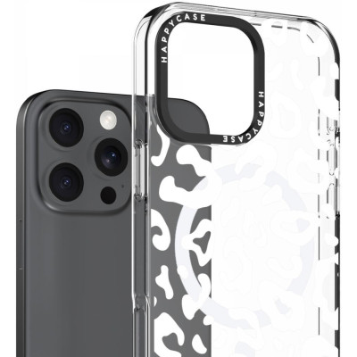 Θήκη iPhone 16 Pro Max HappyCase Joy Διάφανη Σκληρή με MagSafe - Wild Leopard (8719246462450)