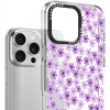 Θήκη iPhone 16 Pro Max HappyCase Joy Διάφανη Σκληρή με MagSafe - Purple Floral (8719246462443)