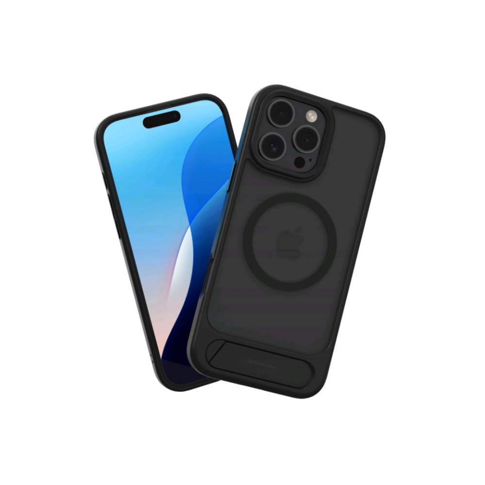 Θήκη iPhone 16 Pro Max Spacecase Stand Pro Mag Σκληρή με MagSafe & KickStand - Black (5905719112363)