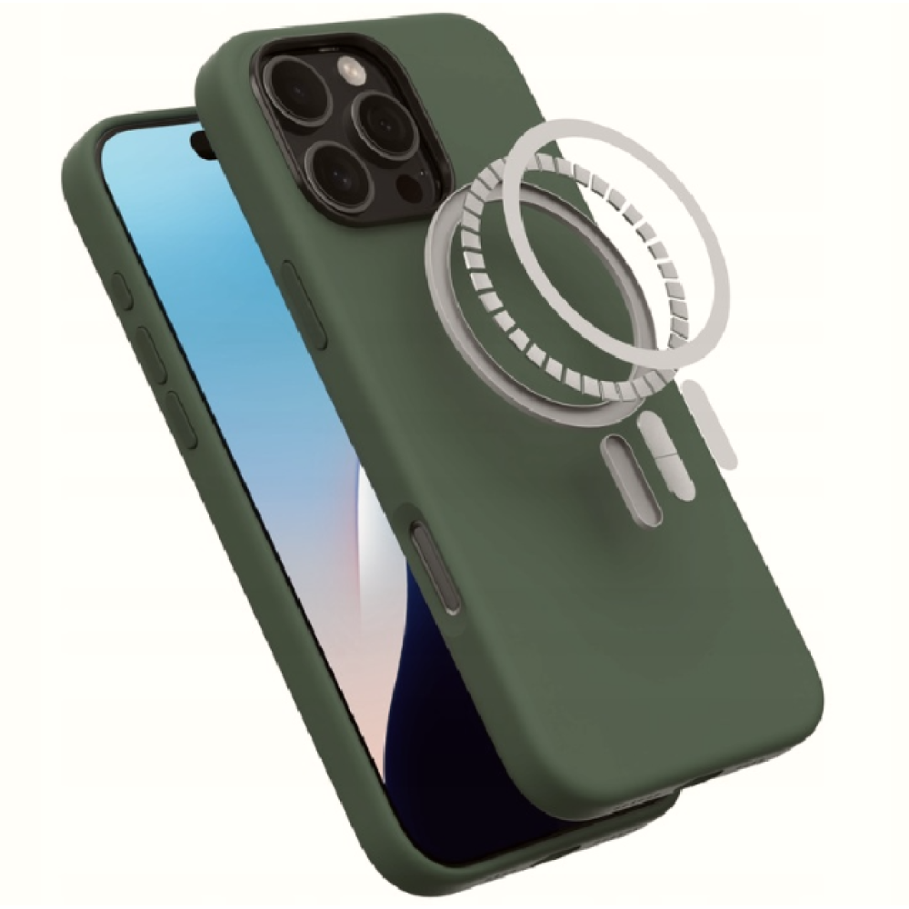 Θήκη iPhone 16 Pro Spacecase Pure Mag Σκληρή με MagSafe - Dark Green (5905719112295)
