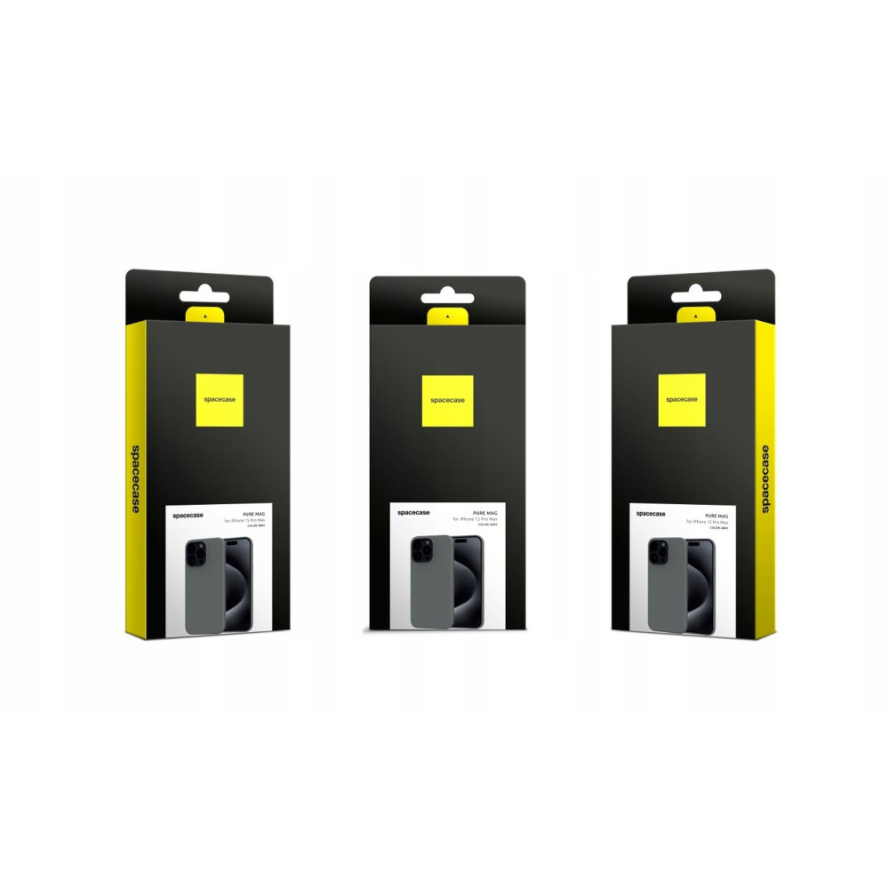 Θήκη iPhone 15 Pro Max Spacecase Pure Mag Σκληρή με MagSafe - Gray (5905719113797)