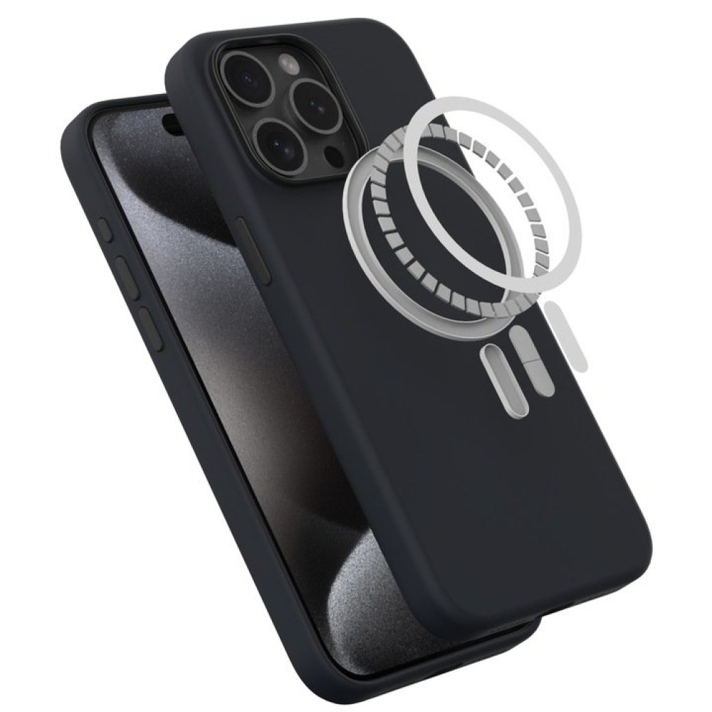 Θήκη iPhone 15 Pro Spacecase Pure Mag Σκληρή με MagSafe - Black (5905719113773)