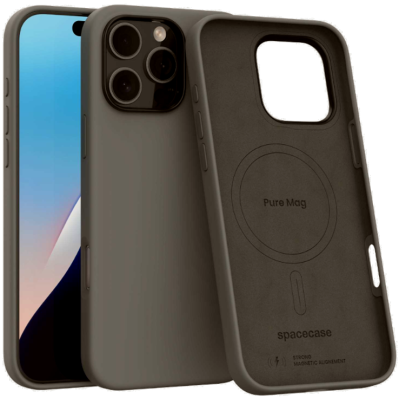 Θήκη iPhone 16 Pro Spacecase Pure Mag Σκληρή με MagSafe - Gray (5905719112349)