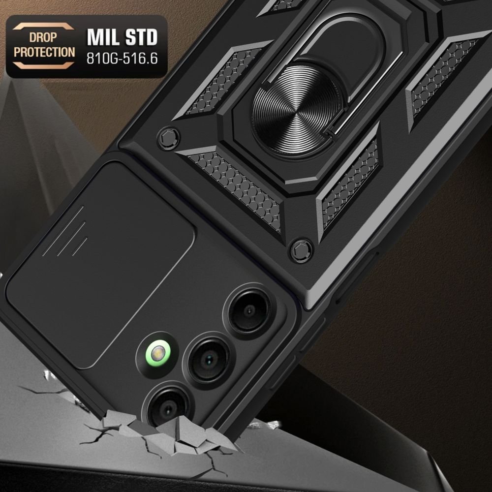 Θήκη Samsung Galaxy A16 Tech-Protect Camshield Pro Ανθεκτική με Κάλυμμα για την Κάμερα & Ring Holder - Black (5906302372782)