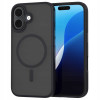 Θήκη iPhone 16 Spacecase Hybrid MagSafe Σκληρή Ημιδιάφανη με MagSafe - Black (5905719111830)