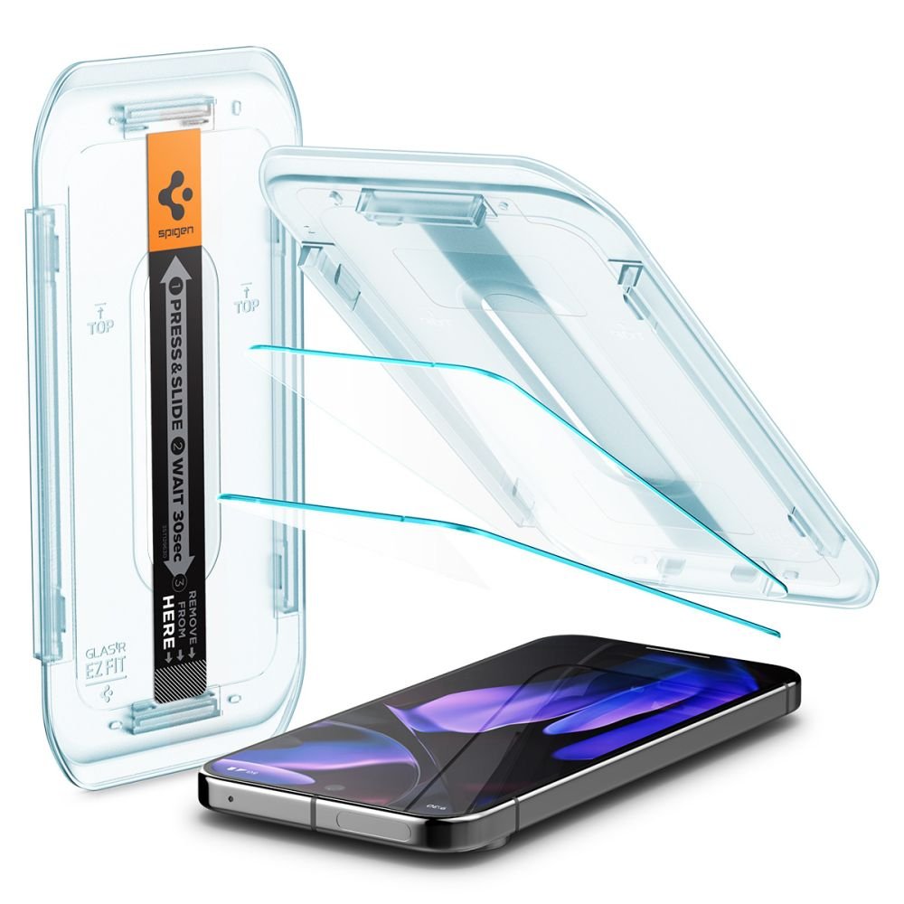 Tempered Glass Google Pixel 10 / 10 Pro / 9 / 9 Pro Spigen GLAS.tR EZ Fit Αντιχαρακτικό Γυαλί Προστασίας Οθόνης 2 Τεμάχια - Clear (AGL08442)