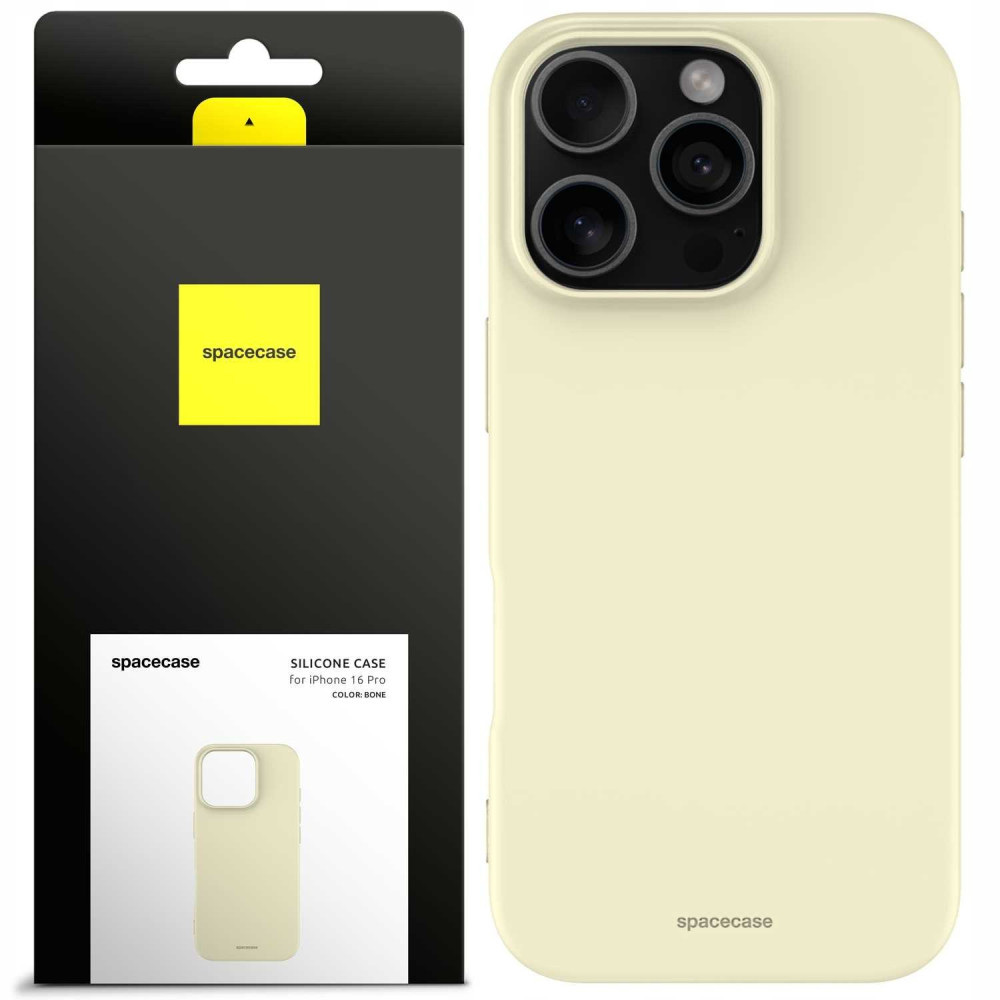 Θήκη iPhone 16 Pro Spacecase Silicone Case Σιλικόνης - Bone (5905719111564)