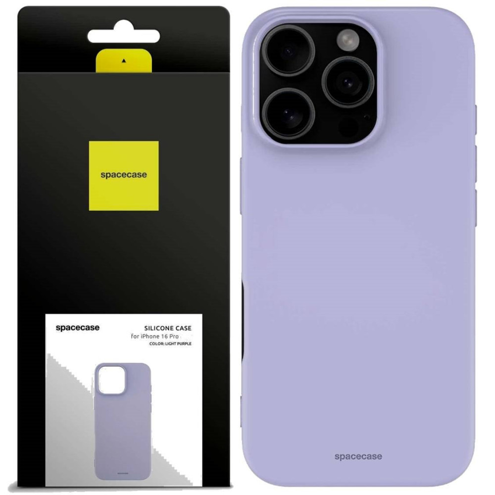 Θήκη iPhone 16 Pro Spacecase Silicone Case Σιλικόνης - Light Purple (5905719111588)