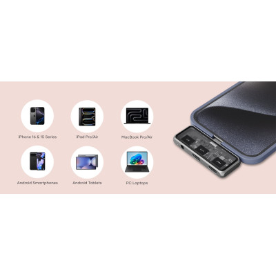 Αντάπτορας Satechi Mobile XR Hub with Audio για Γυαλιά AR/XR Type-C (male) σε 1 x Type-C 100W / 1 x Type-C 10Gbps 4K@60Hz / 1 x 3.5mm AUX Jack - Space Grey (ST-HXRAJM)