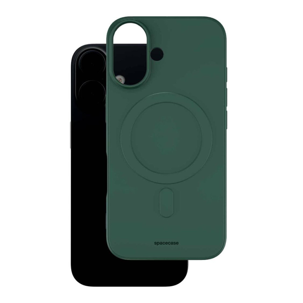 Θήκη iPhone 16 Spacecase Silicone Magnetic Case Σιλικόνης με MagSafe - Dark Green (5905719111656)