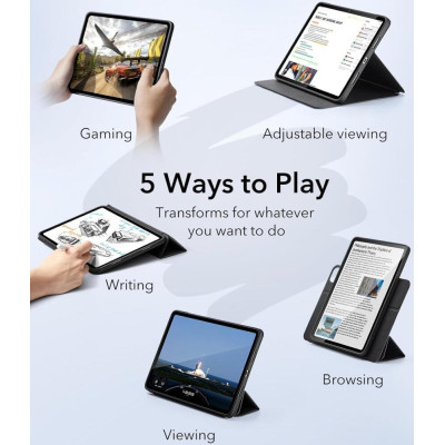 Θήκη iPad Pro 11" 2025 / 2024 ESR Rebound Hybrid 360 Μαγνητική με Υποδοχή Apple Pencil - Black (4894240191347)