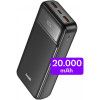 PowerBank Buddi Boost με Ψηφιακή Οθόνη LED με 1 x Type-C / 2 x USB-A 22.5W 20.000mAh 5 Έτη Εγγύηση - Black (8719246451812)