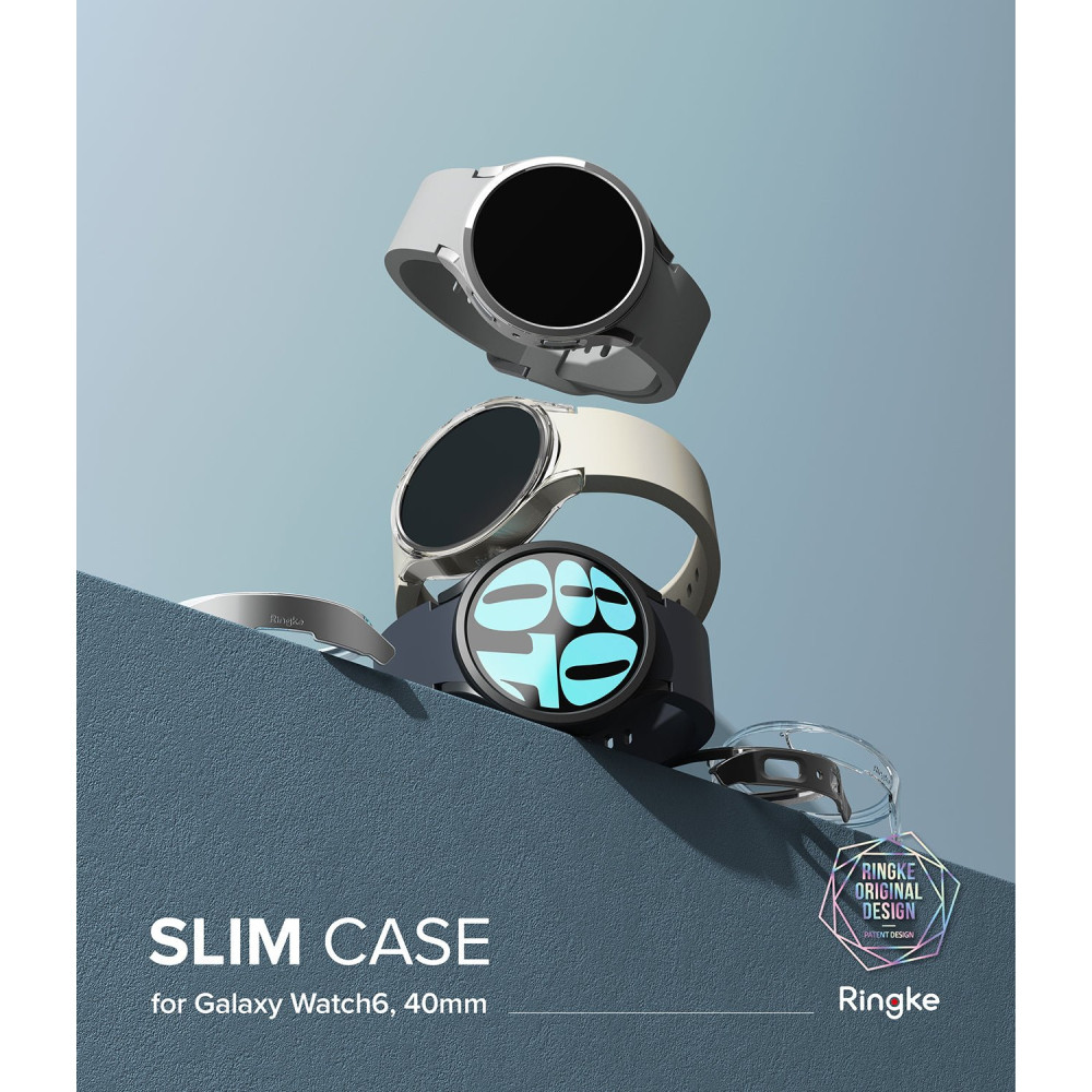 Θήκη Samsung Galaxy Watch 6 40mm Ringke Slim Case Σκληρή 2 Τεμάχια - Clear / Matte Black (8809919306355)