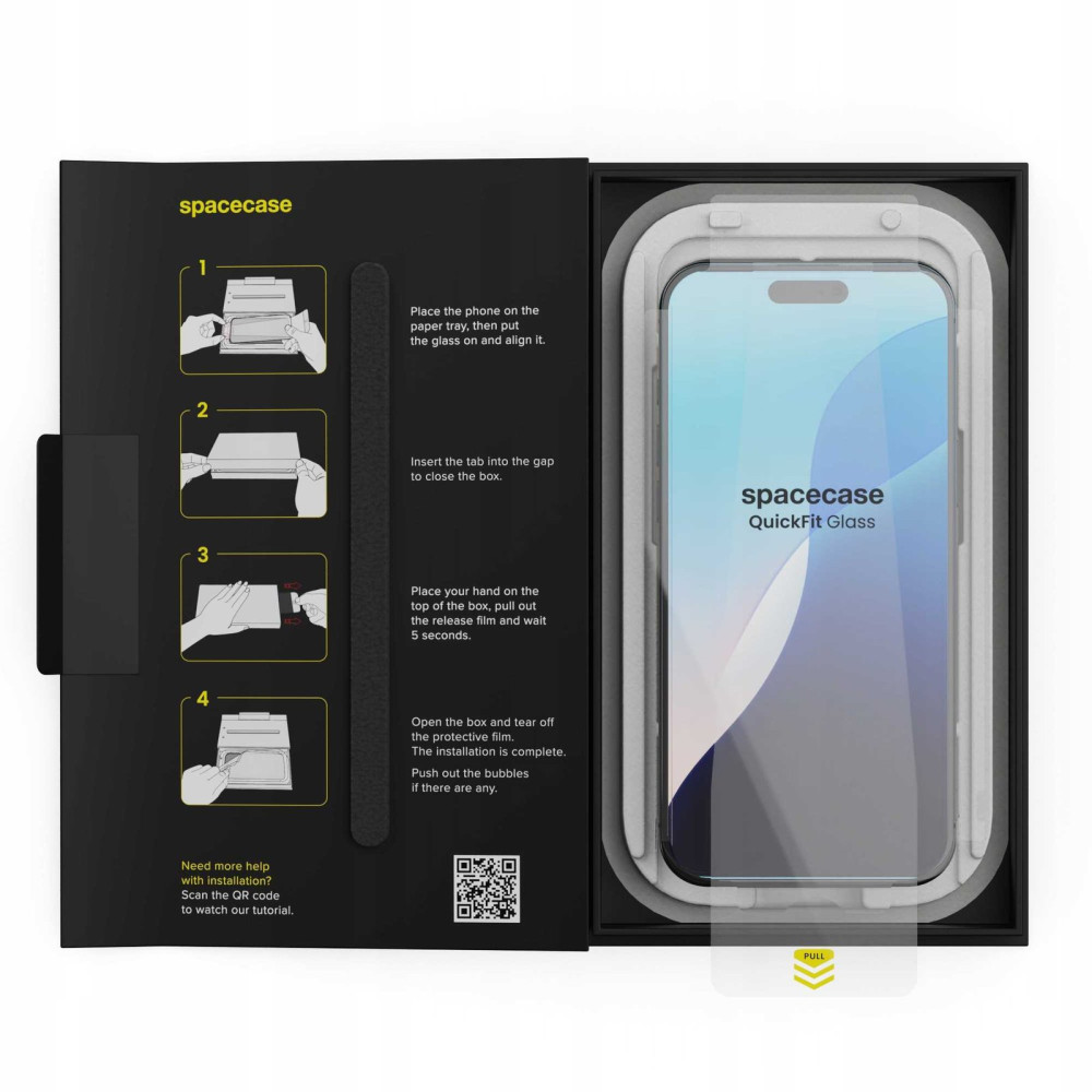 Tempered Glass iPhone 16 Pro Max Spacecase QuickFit Glass Αντιχαρακτικό Γυαλί Προστασίας Οθόνης με Απλικατέρ QuickFit 2 Τεμάχια - Clear (5905719112868)