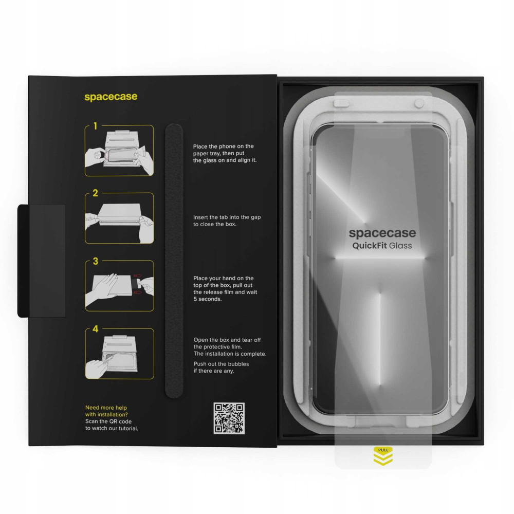 Tempered Glass iPhone 14 Plus / 13 Pro Max Spacecase QuickFit Glass Αντιχαρακτικό Γυαλί Προστασίας Οθόνης με Απλικατέρ QuickFit 2 Τεμάχια - Clear (5905719112783)