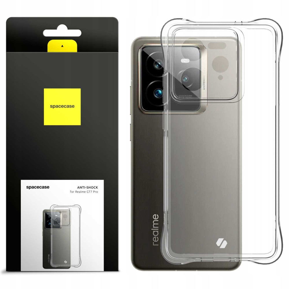 Θήκη Realme GT 7 Pro Spacecase Anti-Shock Διάφανη Σιλικόνης 1mm - Clear (5905719114503)