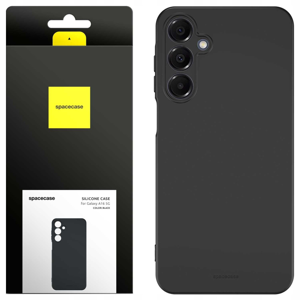 Θήκη Samsung Galaxy A16 Spacecase Silicone Case Σιλικόνης - Black (5905719113742)