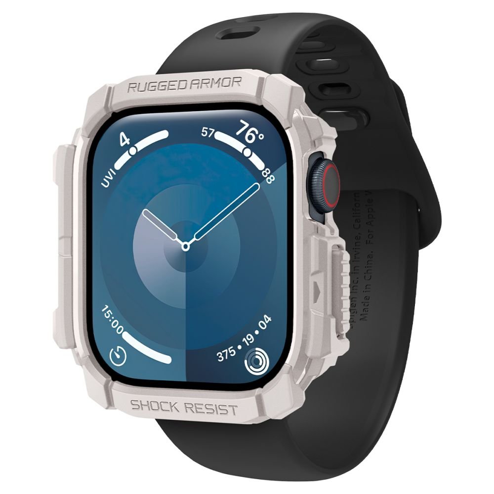 Θήκη Apple Watch 11 / 10 46mm Spigen Rugged Armor Ανθεκτική Σιλικόνης - Dune Beige (ACS08600)