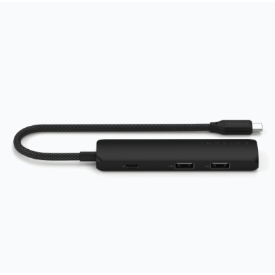 Αντάπτορας Satechi 4in1 USB-C Slim Multiport 4K Adapter Type-C (male) σε 2 x USB-A 10Gbps 1 x Type-C 85W 1 x HDMI 4K - Black (ST-P4SK)