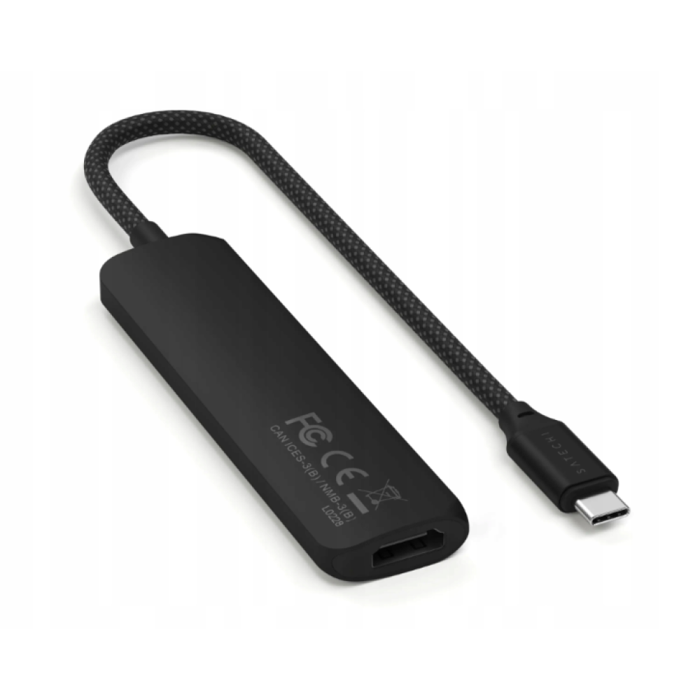Αντάπτορας Satechi 4in1 USB-C Slim Multiport 4K Adapter Type-C (male) σε 2 x USB-A 10Gbps 1 x Type-C 85W 1 x HDMI 4K - Black (ST-P4SK)