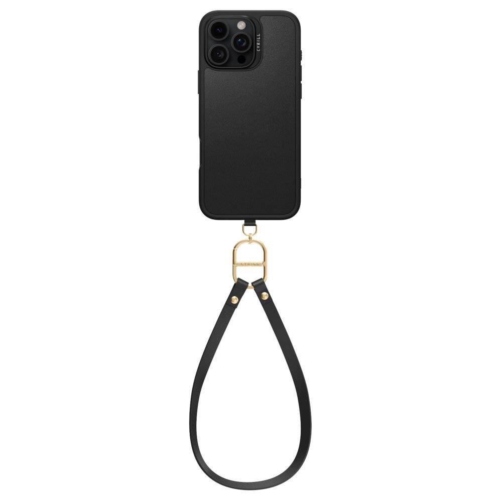 Θήκη iPhone 16 Pro Max Spigen Cyrill Kajuk Mag Classic Charm με Λουράκι Λαιμού / Χειρός & MagSafe - Black (ACS08400)