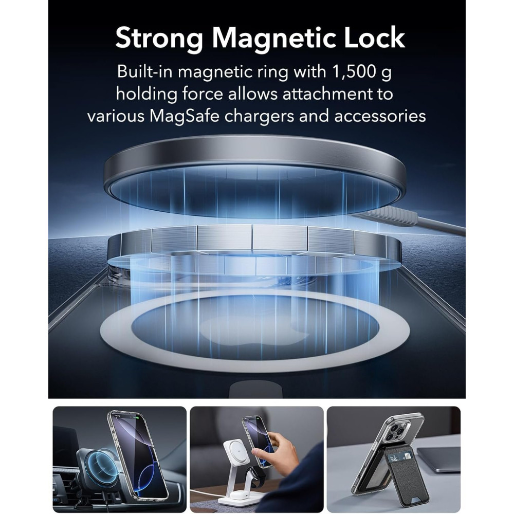 Θήκη & Tempered Glass iPhone 16 Pro ESR Classic Pro Set Ανθεκτική με MagSafe / Εναλλάξιμα Κουμπιά & Αντιχαρακτικό Γυαλί Προστασίας Οθόνης - Clear (4894240221877)