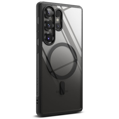 Θήκη Samsung Galaxy S25 Ultra Ringke Fusion Bold Magnetic Σκληρή Διάφανη με TPU Bumper & MagSafe - Black (8800274969094)
