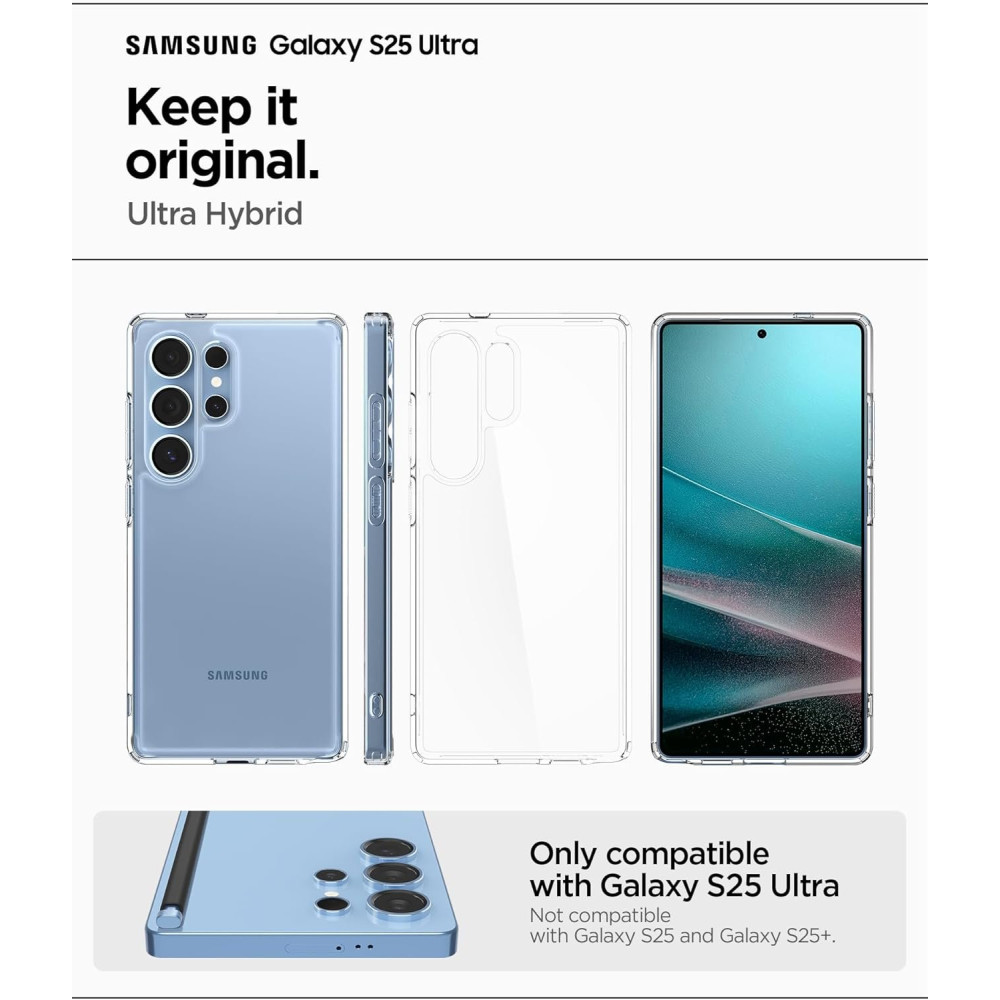 Θήκη Samsung Galaxy S25 Ultra Spigen Ultra Hybrid Σκληρή - Crystal Clear (ACS08961)