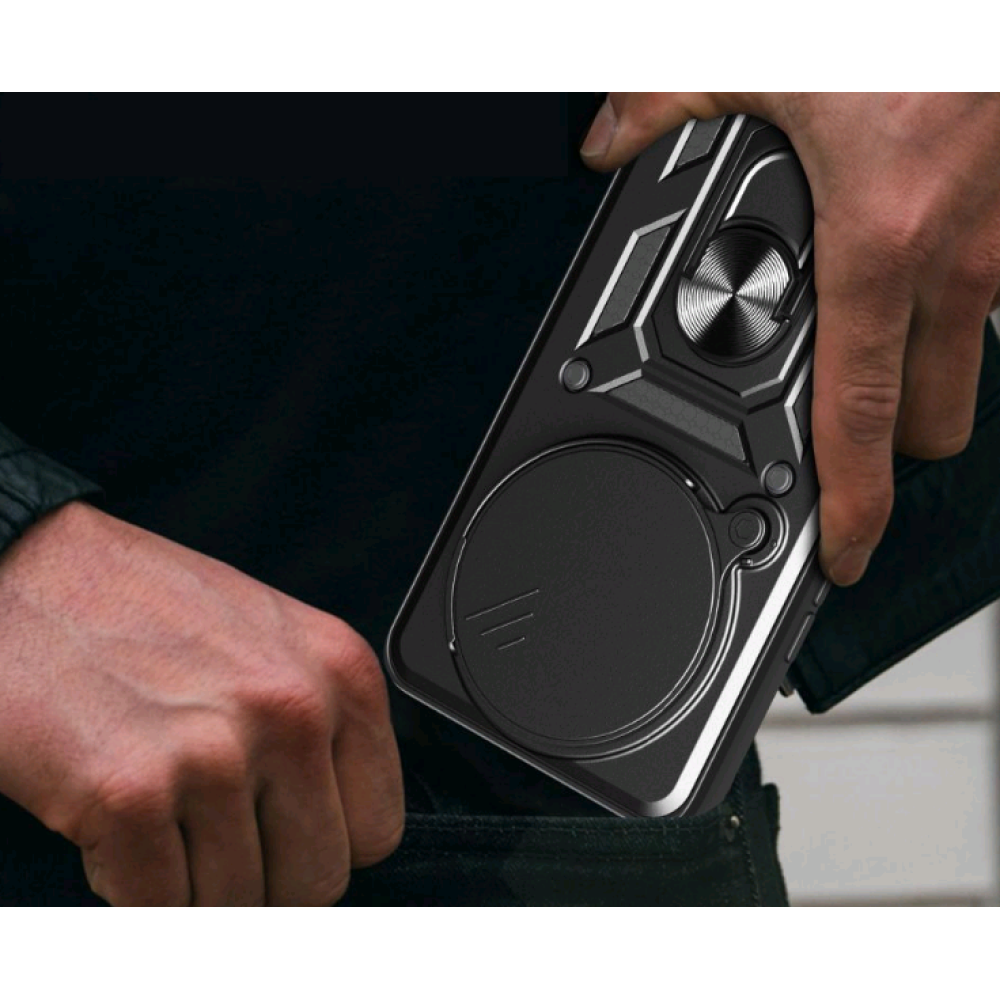 Θήκη Xiaomi Redmi Note 14 Pro 5G / Poco X7 Tech-Protect Camshield Pro Ανθεκτική με Κάλυμμα για την Κάμερα & Ring Holder - Matte Black (5906302361472)