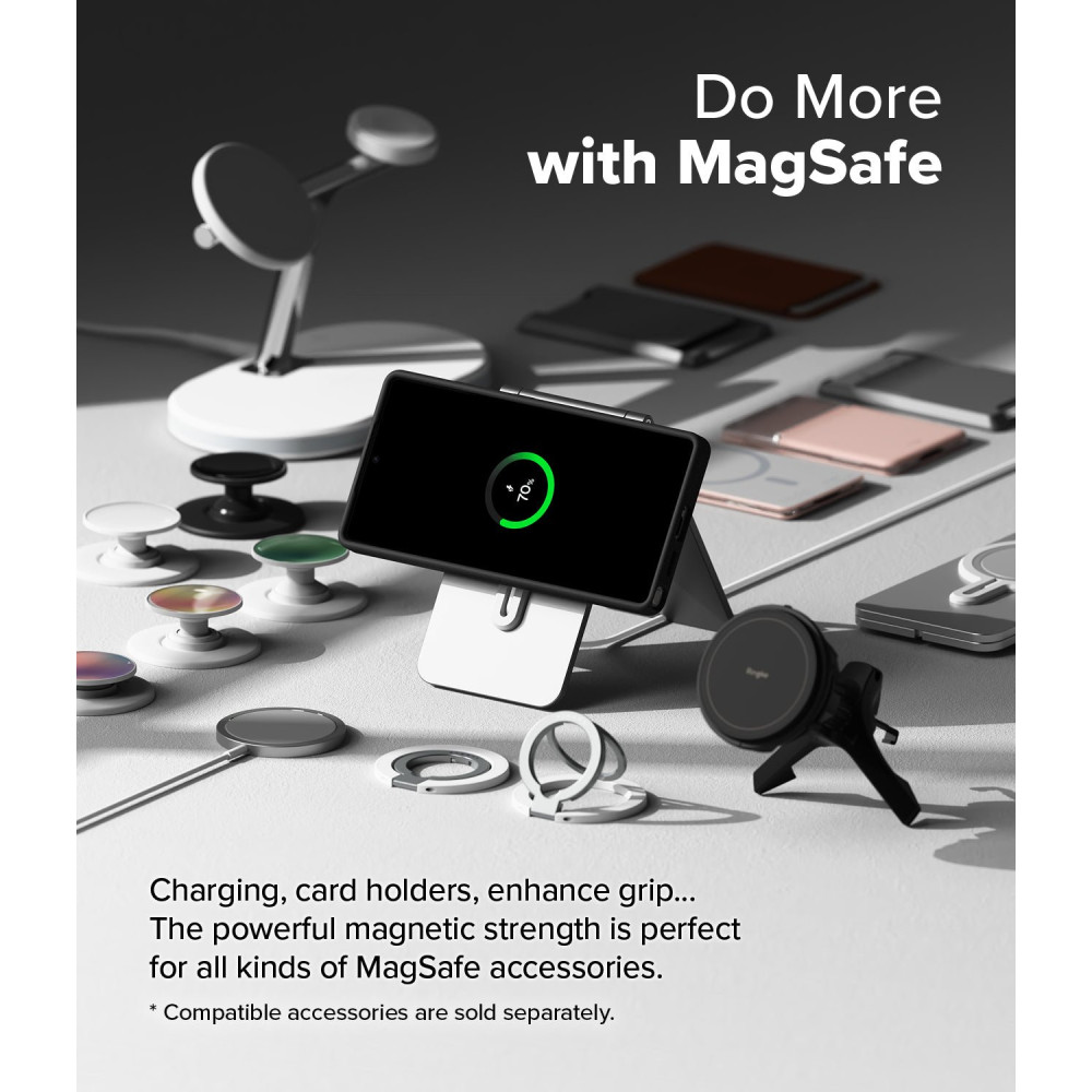 Θήκη Samsung Galaxy S25 Ultra Ringke Silicone Magnetic Ανθεκτική Σιλικόνης με MagSafe - Black (8800274969278)